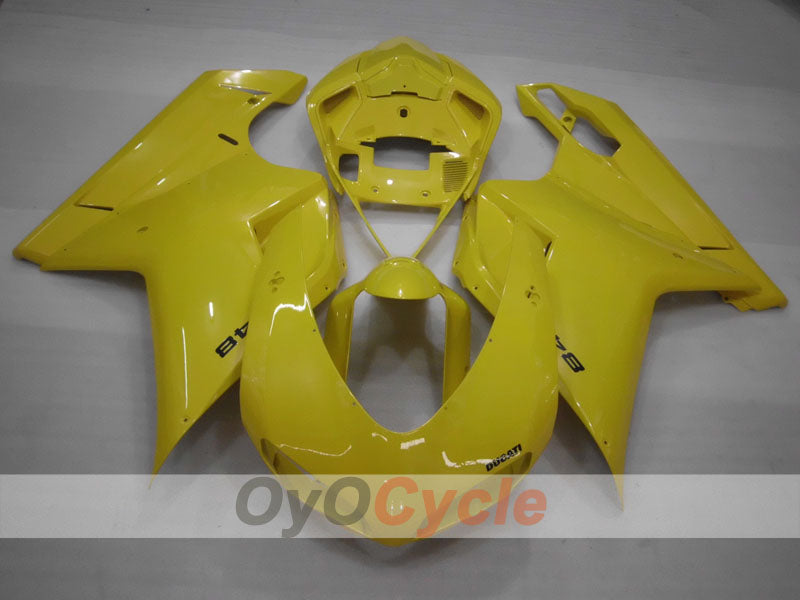 Injection Fairing kit for 08-13 Ducati 848 - Yellow - No sticker / decal, Factory Style #OYO87906203