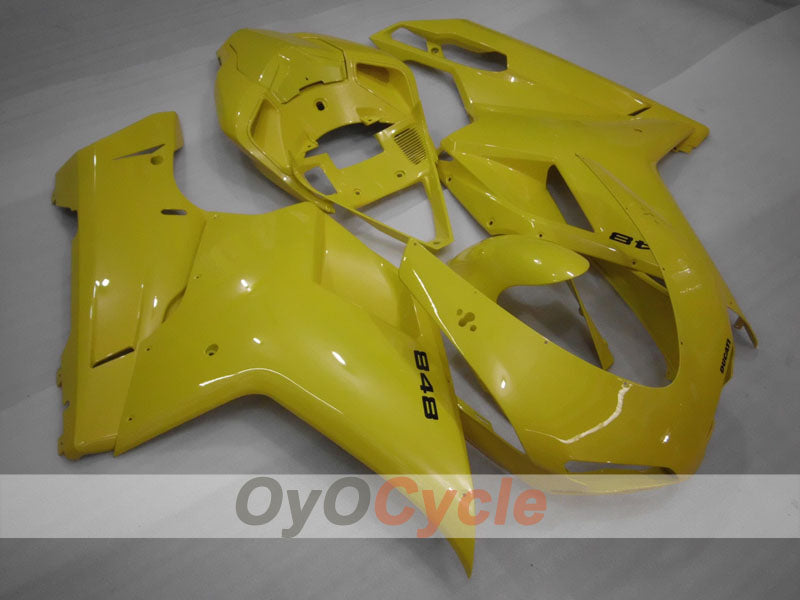 Injection Fairing kit for 08-13 Ducati 848 - Yellow - No sticker / decal, Factory Style #OYO87906203