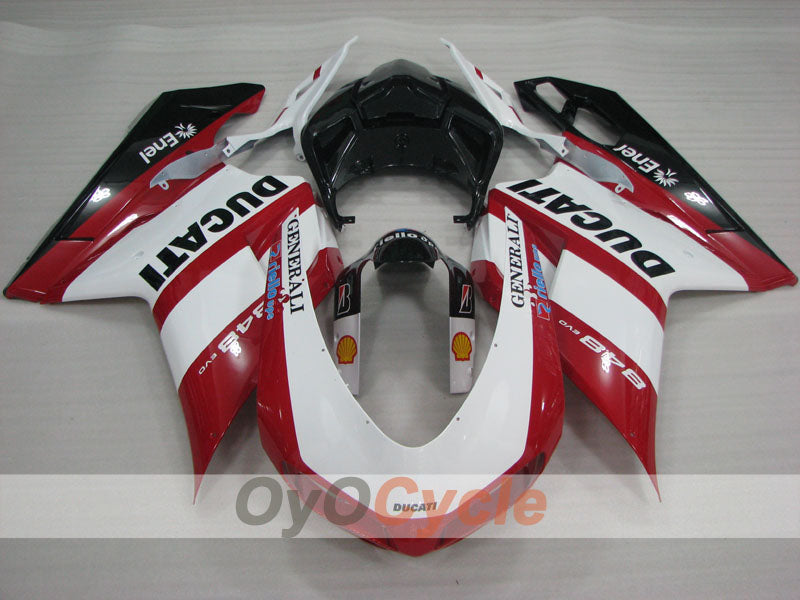 Injection Fairing kit for 08-13 Ducati 848 - Red, White, Black - Factory Style #OYO87906204