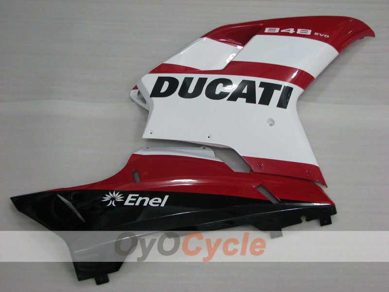 Injection Fairing kit for 08-13 Ducati 848 - Red, White, Black - Factory Style #OYO87906204