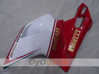 Injection Fairing kit for 08-13 Ducati 848 - Red, White - PIRELLI #OYO87906206
