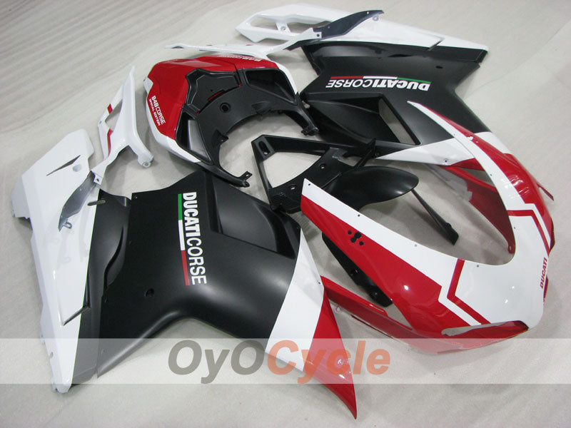 Injection Fairing kit for 08-13 Ducati 848 - Red, White, Black - Factory Style #OYO87906207 Main image