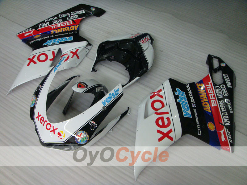 Injection Fairing kit for 08-13 Ducati 848 - White, Black - Xerox #OYO87906211 Main image