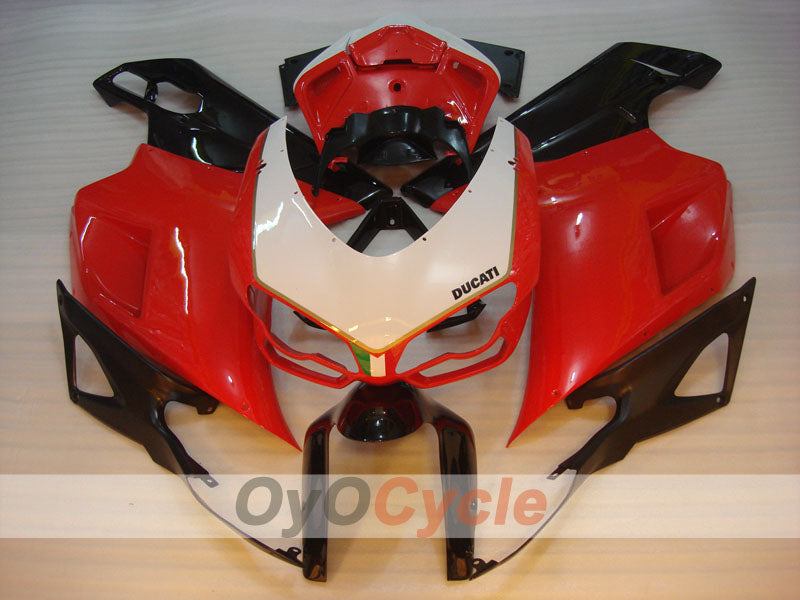Injection Fairing kit for 08-13 Ducati 848 - Red, White, Black - Factory Style #OYO87906212 Secondary image