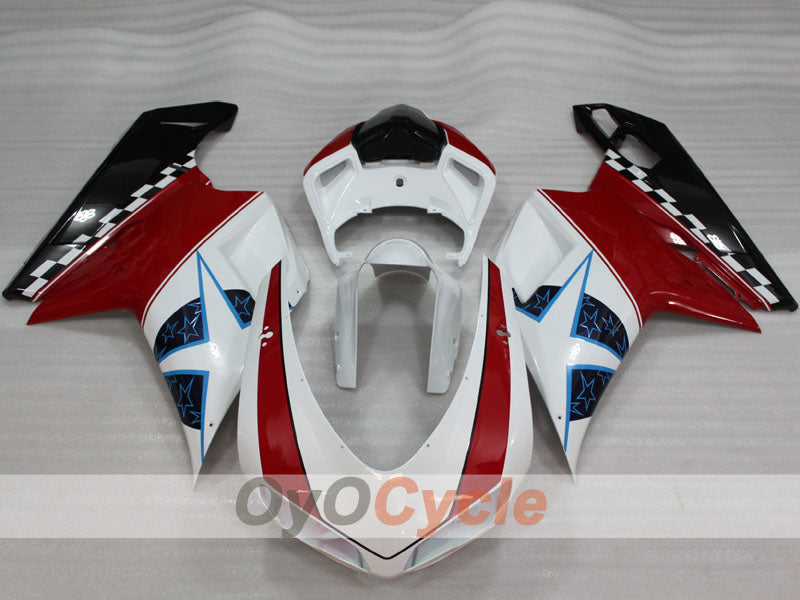 Injection Fairing kit for 08-13 Ducati 848 - Red, White, Black - Customize #OYO87906213