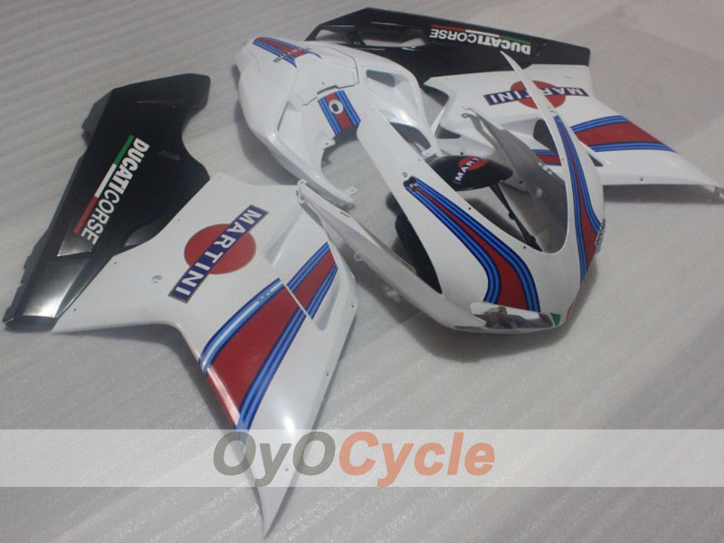 Injection Fairing kit for 08-13 Ducati 848 - White, Black - Factory Style #OYO87906216 Main image