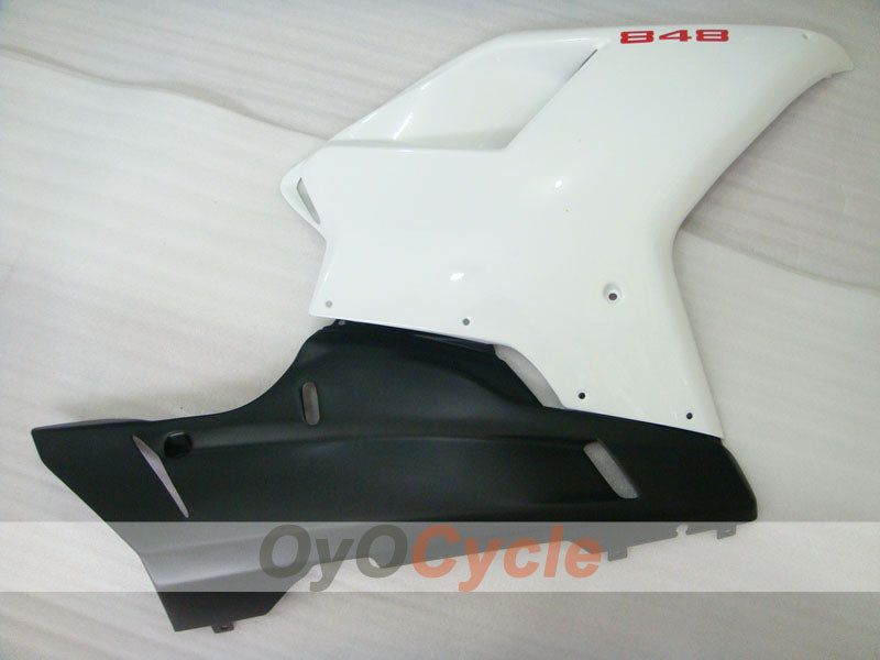 Injection Fairing kit for 08-13 Ducati 848 - White, Black - Factory Style #OYO87906217
