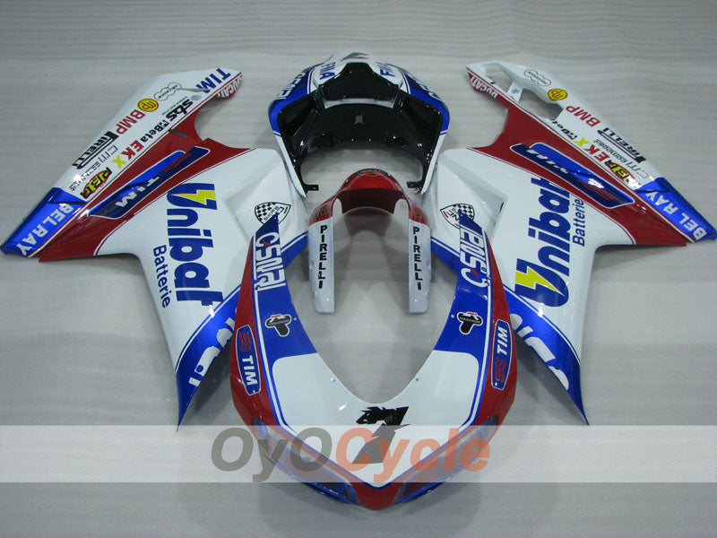 Injection Fairing kit for 08-13 Ducati 848 - Red, White - Factory Style #OYO87906220 Secondary image