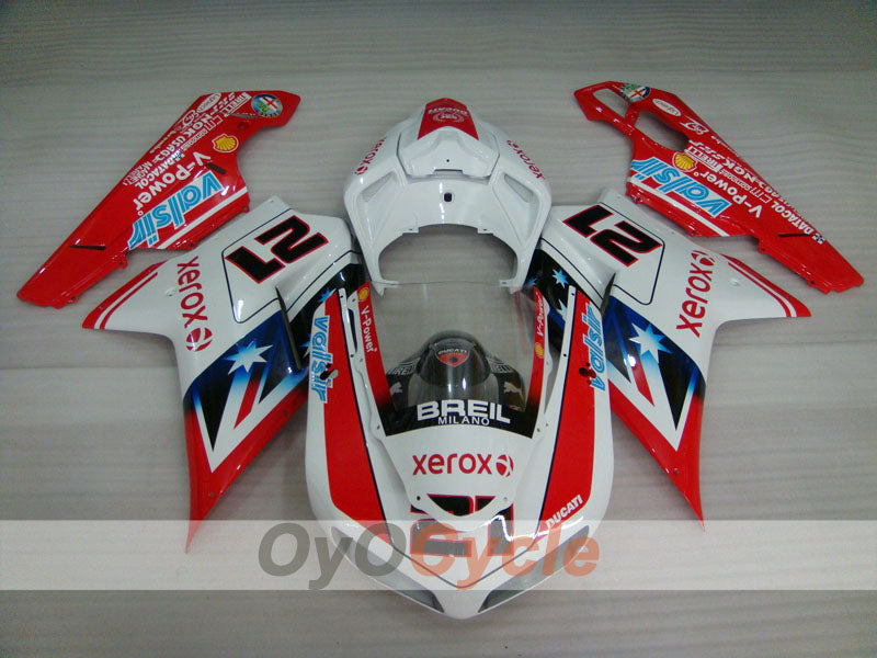 Injection Fairing kit for 07-09 Ducati 1098 - Red, White - Xerox #OYO87906222 Secondary image