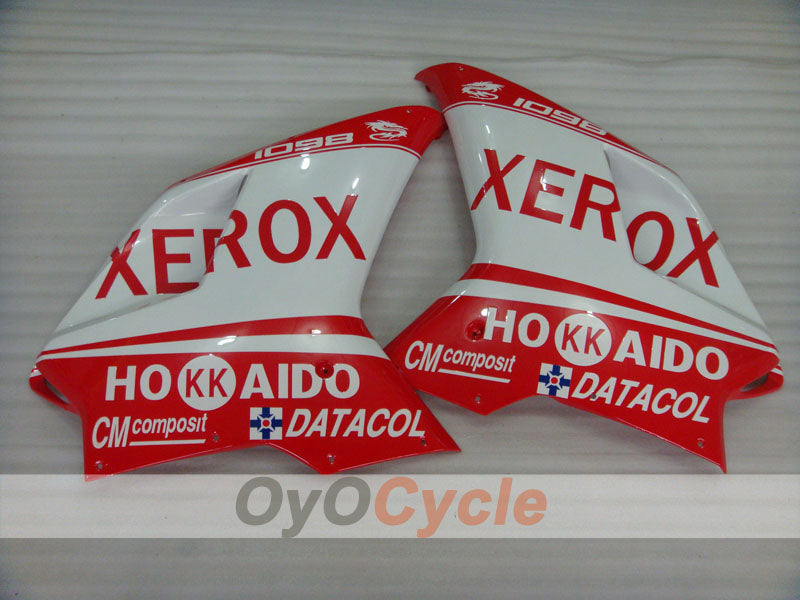 Injection Fairing kit for 07-09 Ducati 1098 - Red, White - Xerox #OYO87906239