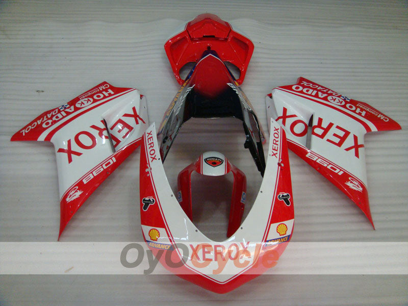 Injection Fairing kit for 07-09 Ducati 1098 - Red, White - Xerox #OYO87906239