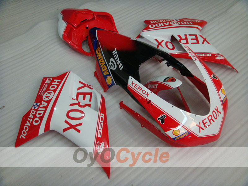 Injection Fairing kit for 07-09 Ducati 1098 - Red, White - Xerox #OYO87906239