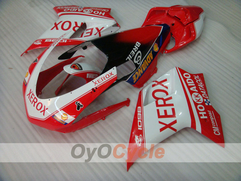Injection Fairing kit for 07-09 Ducati 1098 - Red, White - Xerox #OYO87906239