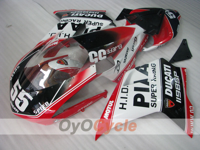 Injection Fairing kit for 09-11 Ducati 1198 - Red, White, Black - Factory Style #OYO87906244 Main image