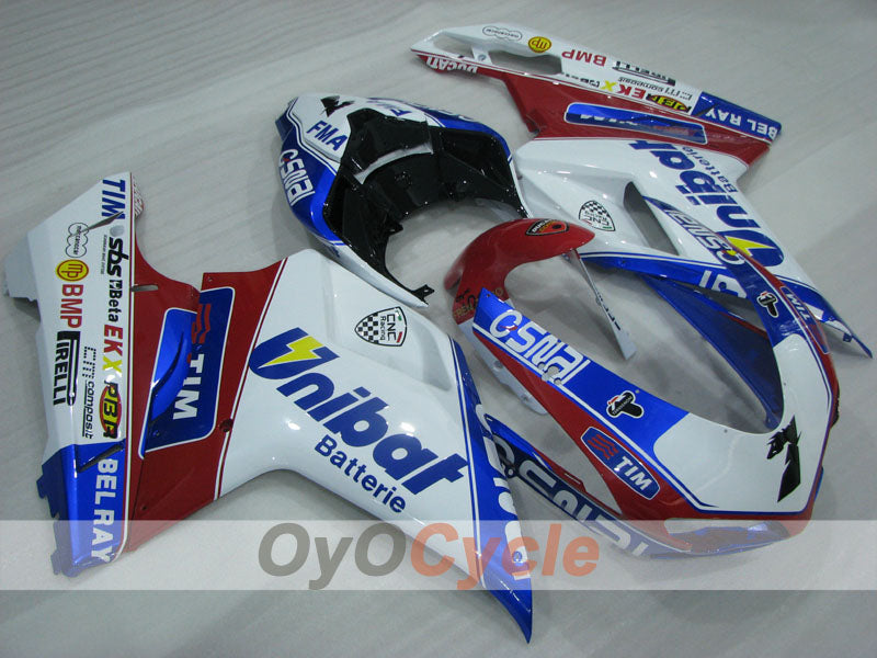 Injection Fairing kit for 09-11 Ducati 1198 - Blue, White - Factory Style #OYO87906258