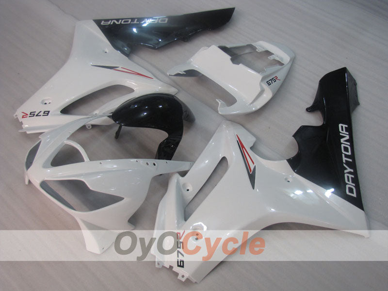 Injection Fairing kit for 06-08 Triumph Daytona 675 - White, Black - Factory Style #OYO87906304 Main image