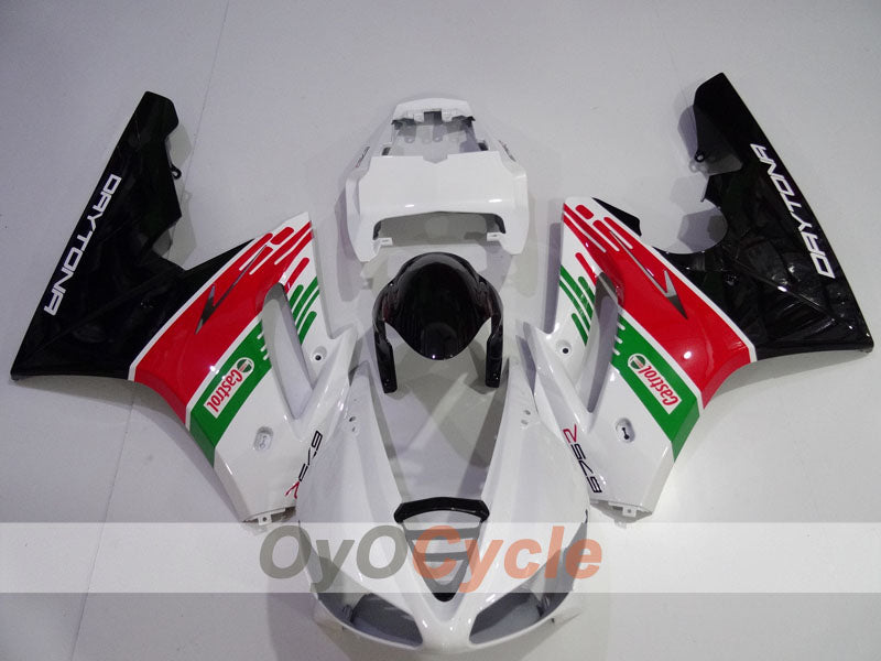 Injection Fairing kit for 09-12 Triumph Daytona 675 - White, Black - Castrol #OYO87906310