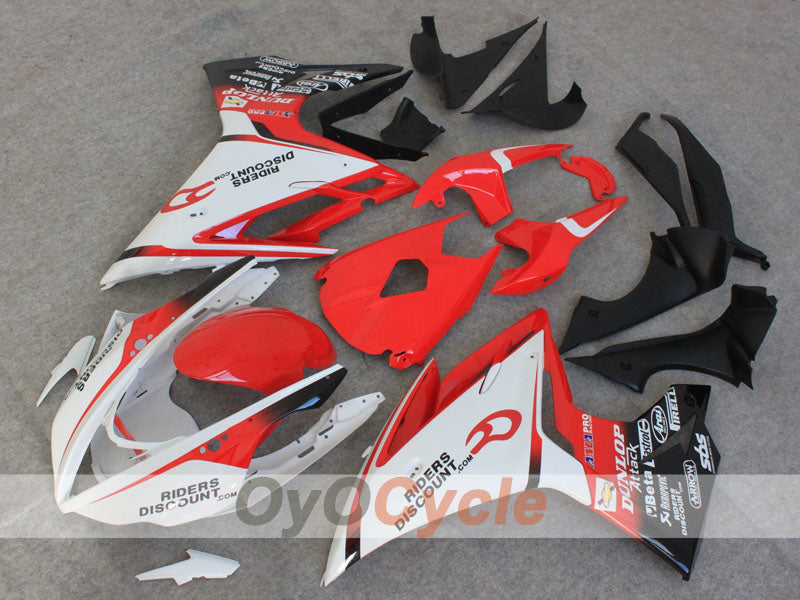 Injection Fairing kit for 13-14 Triumph Daytona 675 - Red, White, Black - DUNLOP #OYO87906311 Main image