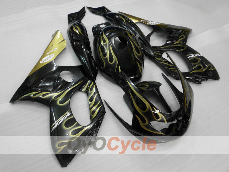 Injection Fairing kit for 97-07 YZF600R - Yellow, Black - Flame #OYO87906425 Main image
