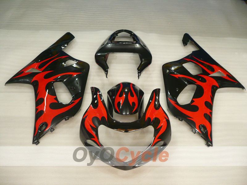 Injection Fairing kit for 00-03 GSX R750 - Red, Black - Factory Style, Customize #OYO87905134