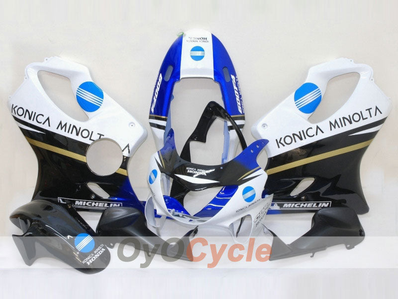 Injection Fairing kit for 99-00 CBR600F4 - White, Black - Konica Minolta #OYO87902781 Main image