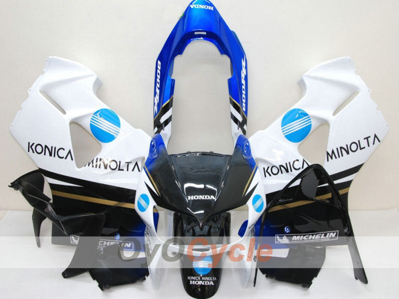 Fairing kit for 98-01 VFR800 - White, Black - Konica Minolta, MICHELIN #OYO87902902 Main image