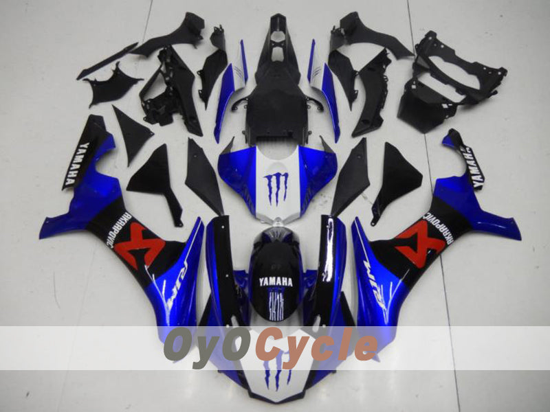 Injection Fairing kit for 15-19 YZF-R1 - Blue, White, Black - Monster #OYO87914649