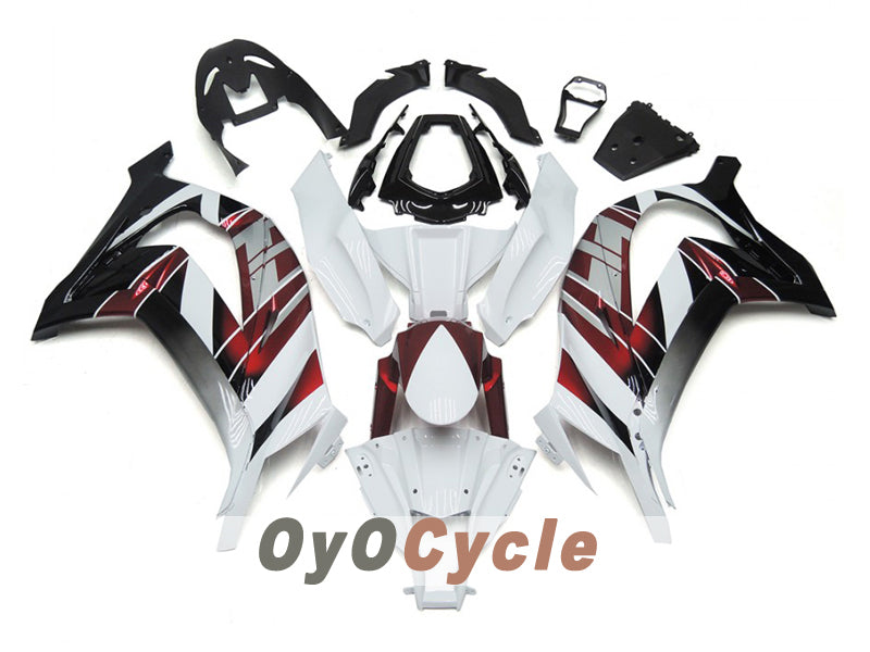 Injection Fairing kit for 16-20 NINJA ZX-10R - Red, White, Silver - Factory Style #OYO87914605 Main image